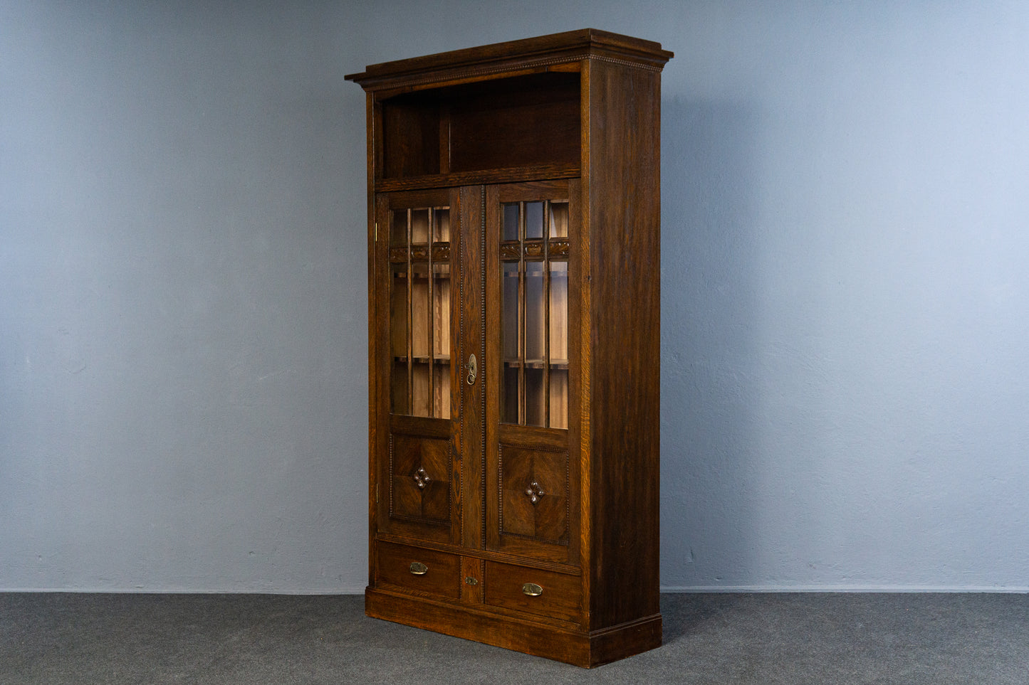Antik Bücherschrank Regal Schrank Kommode Vintage Alt MÖBLINGER 2504_1403