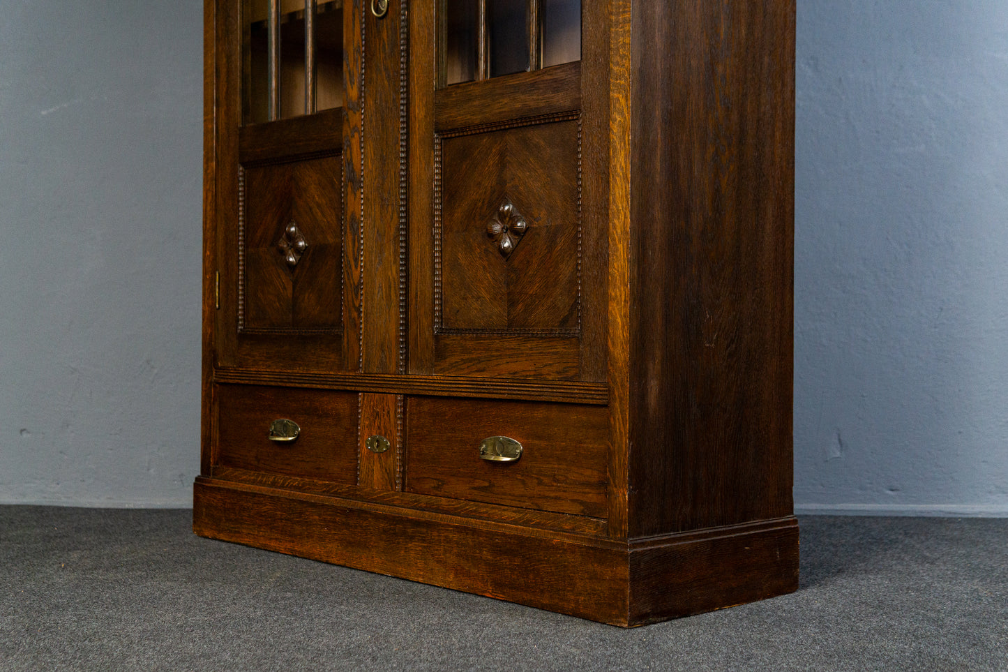Antik Bücherschrank Regal Schrank Kommode Vintage Alt MÖBLINGER 2504_1403