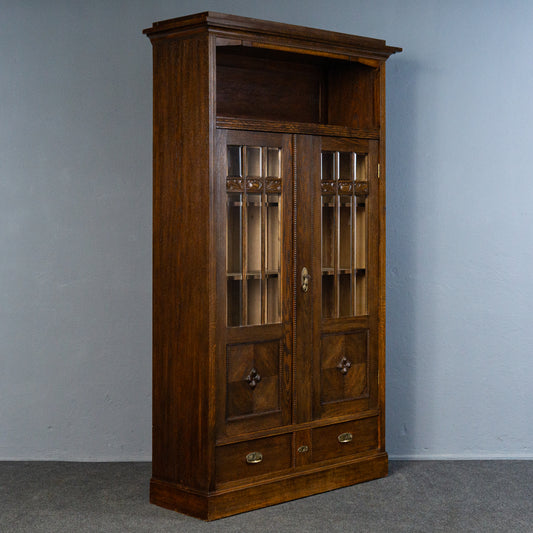 Antik Bücherschrank Regal Schrank Kommode Vintage Alt MÖBLINGER 2504_1403