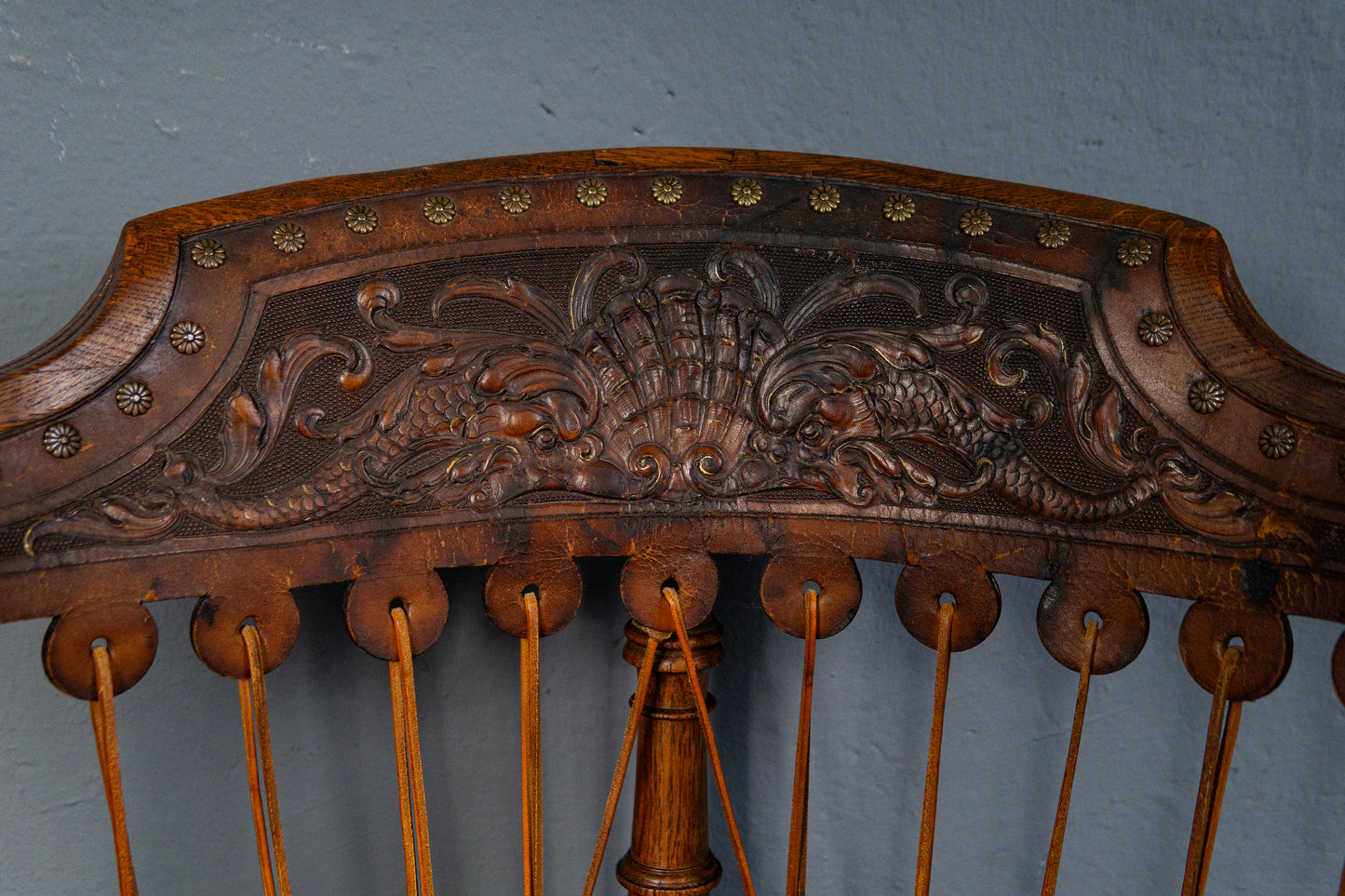 Antiker Stuhl Schreibtisch Armlehnenstuhl Vintage Tisch MÖBLINGER 2504_3001