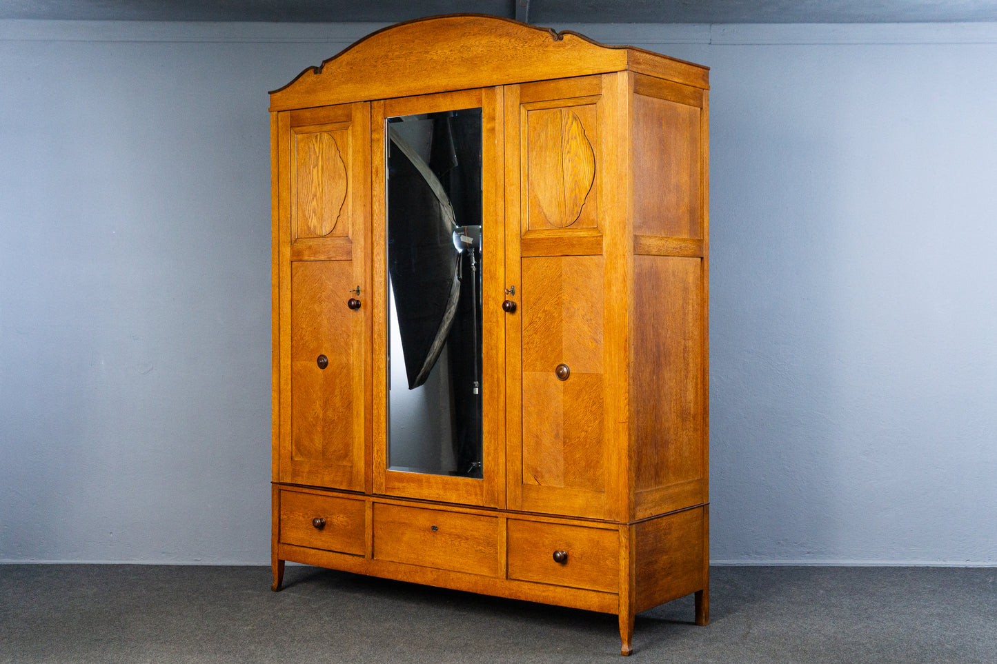Vintage Kleiderschrank Garderobe Regal Kommode Alt Antik MÖBLINGER 2505_0501