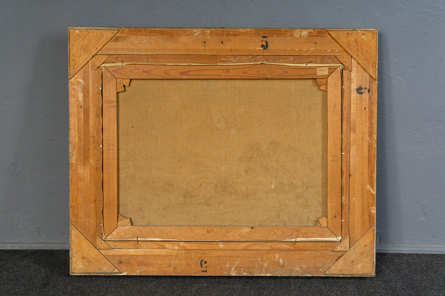 großes Gemälde mit Alpenmalerei, erste Hälfte des 20.Jahrhunderts - ECW Rezlaff Malerei Ölbild Bild Kunst Alt Antik MÖBLINGER