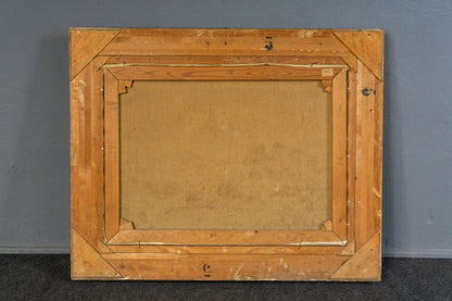 großes Gemälde mit Alpenmalerei, erste Hälfte des 20.Jahrhunderts - ECW Rezlaff Malerei Ölbild Bild Kunst Alt Antik MÖBLINGER
