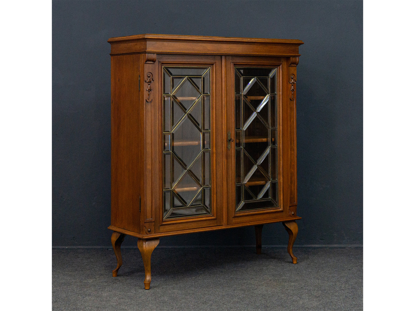 Vitrine Bücherschrank Regal Kommode Schrank Alt Antik 2210_1304