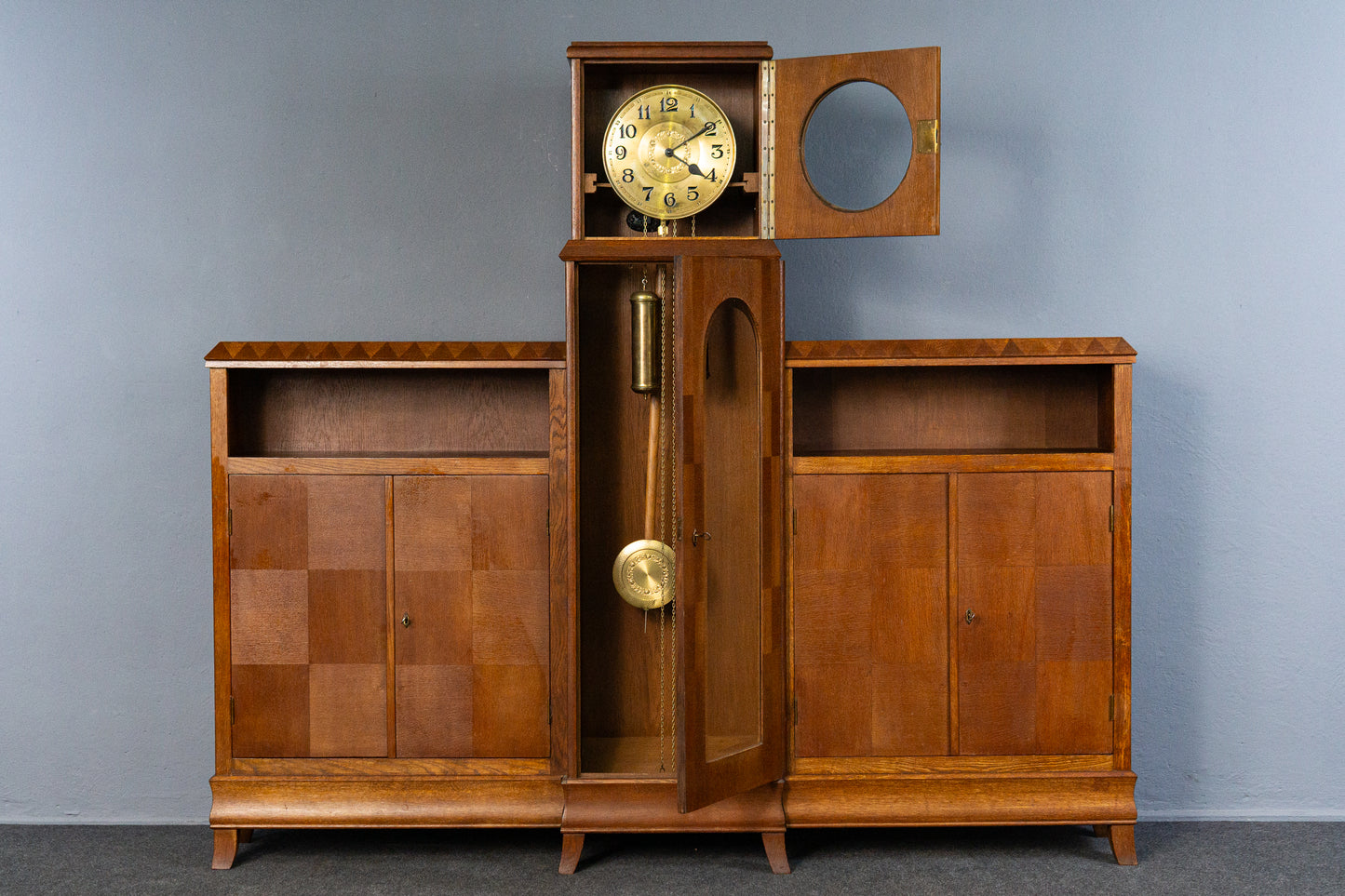 seltener Jugendstil Bücherschrank, Anfang des 20.Jahrhunderts - Schrank Uhr Standuhr Vitrine Kommode Alt Antik MÖBLINGER