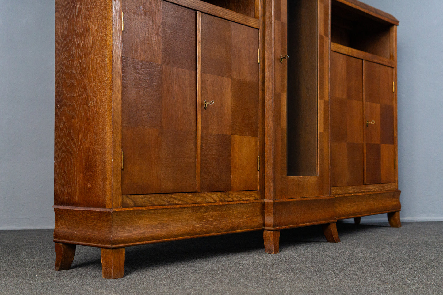 seltener Jugendstil Bücherschrank, Anfang des 20.Jahrhunderts - Schrank Uhr Standuhr Vitrine Kommode Alt Antik MÖBLINGER
