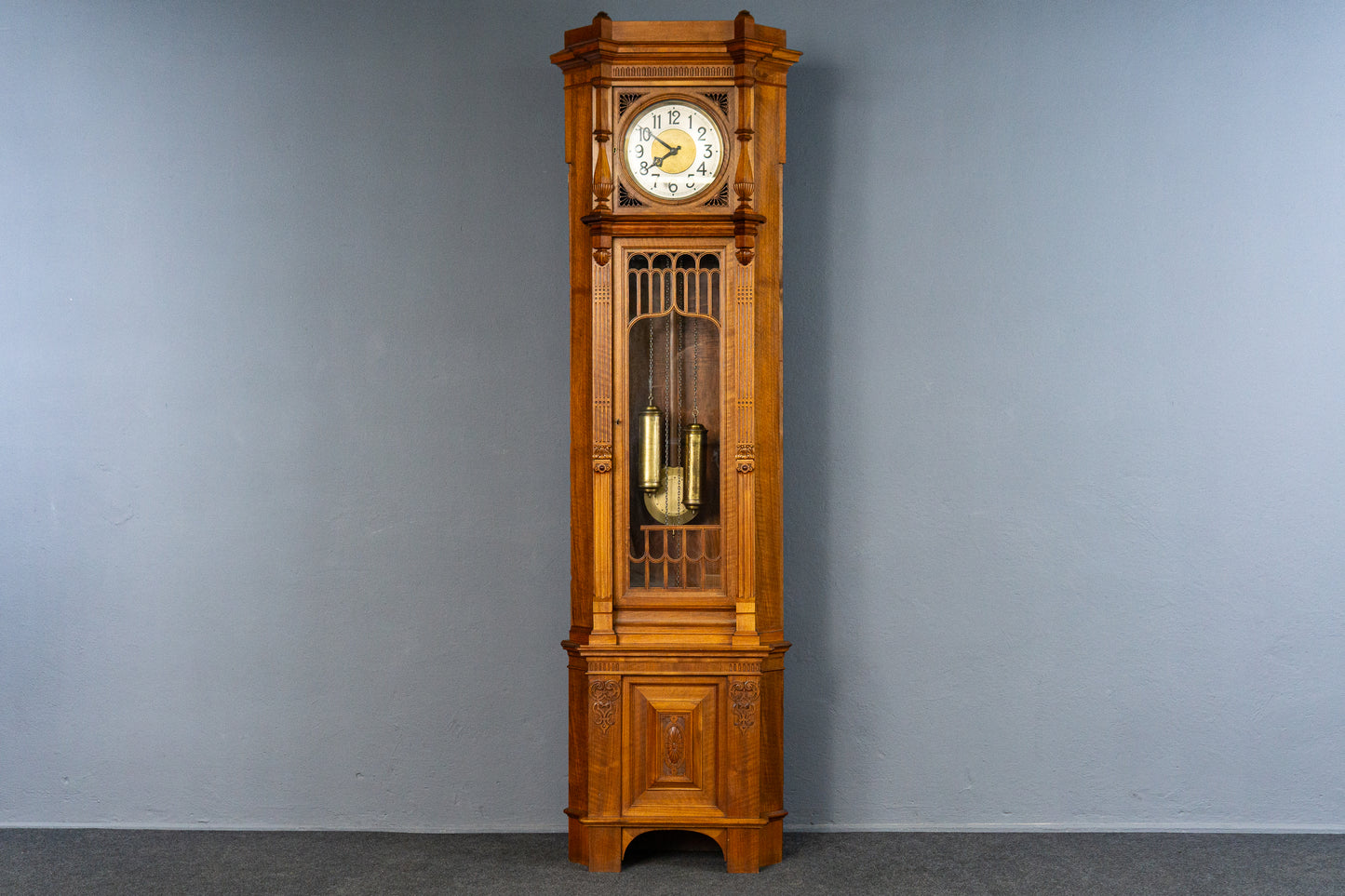 seltene Lenzkirch Eckstanduhr, Gründerzeit Übergang Jugendstil um 1900 - Clock Standuhr Uhr Alt Antik MÖBLINGER