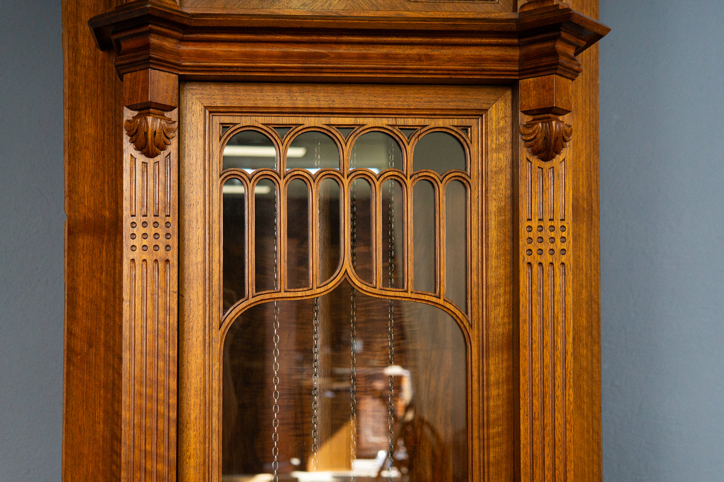 seltene Lenzkirch Eckstanduhr, Gründerzeit Übergang Jugendstil um 1900 - Clock Standuhr Uhr Alt Antik MÖBLINGER