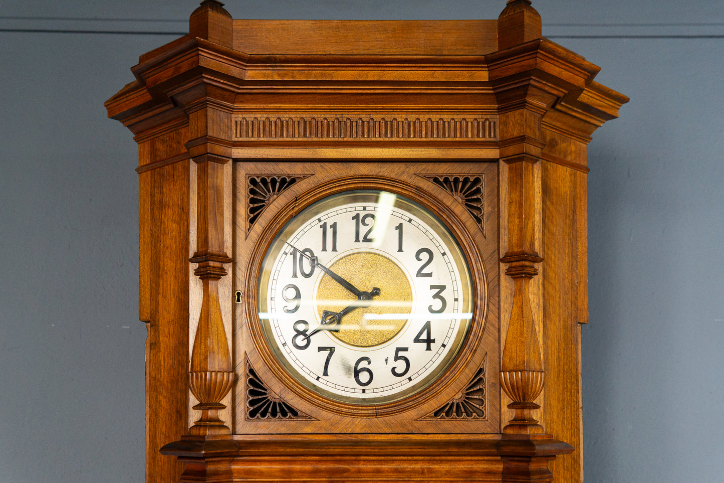 seltene Lenzkirch Eckstanduhr, Gründerzeit Übergang Jugendstil um 1900 - Clock Standuhr Uhr Alt Antik MÖBLINGER