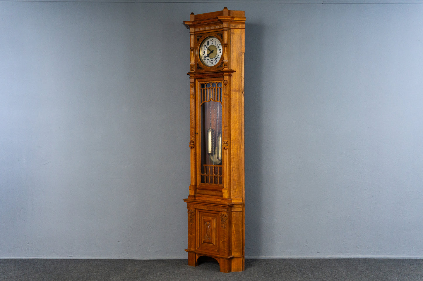 seltene Lenzkirch Eckstanduhr, Gründerzeit Übergang Jugendstil um 1900 - Clock Standuhr Uhr Alt Antik MÖBLINGER