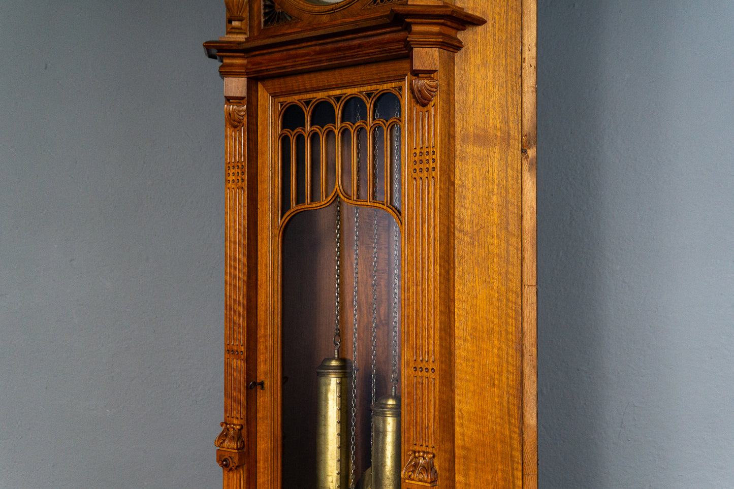 seltene Lenzkirch Eckstanduhr, Gründerzeit Übergang Jugendstil um 1900 - Clock Standuhr Uhr Alt Antik MÖBLINGER
