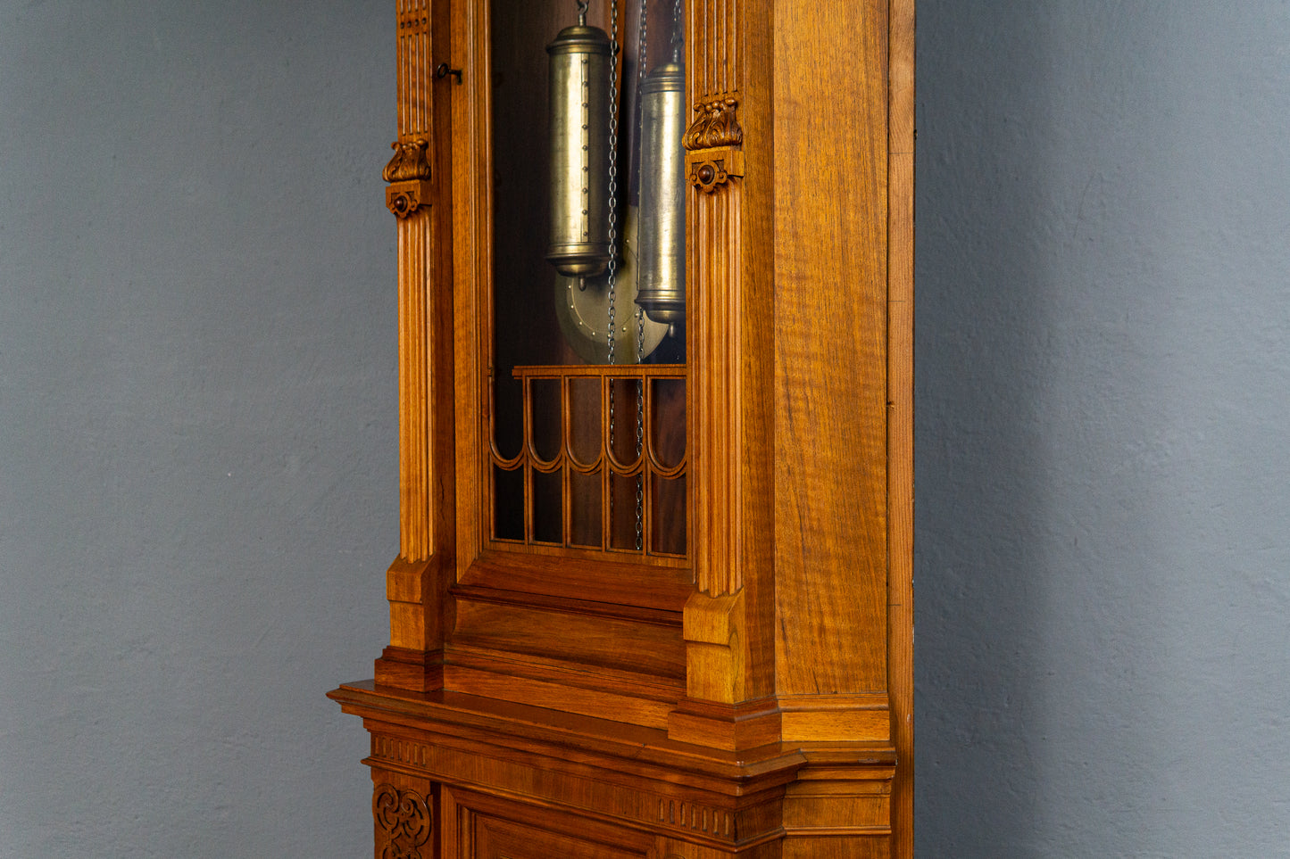 seltene Lenzkirch Eckstanduhr, Gründerzeit Übergang Jugendstil um 1900 - Clock Standuhr Uhr Alt Antik MÖBLINGER