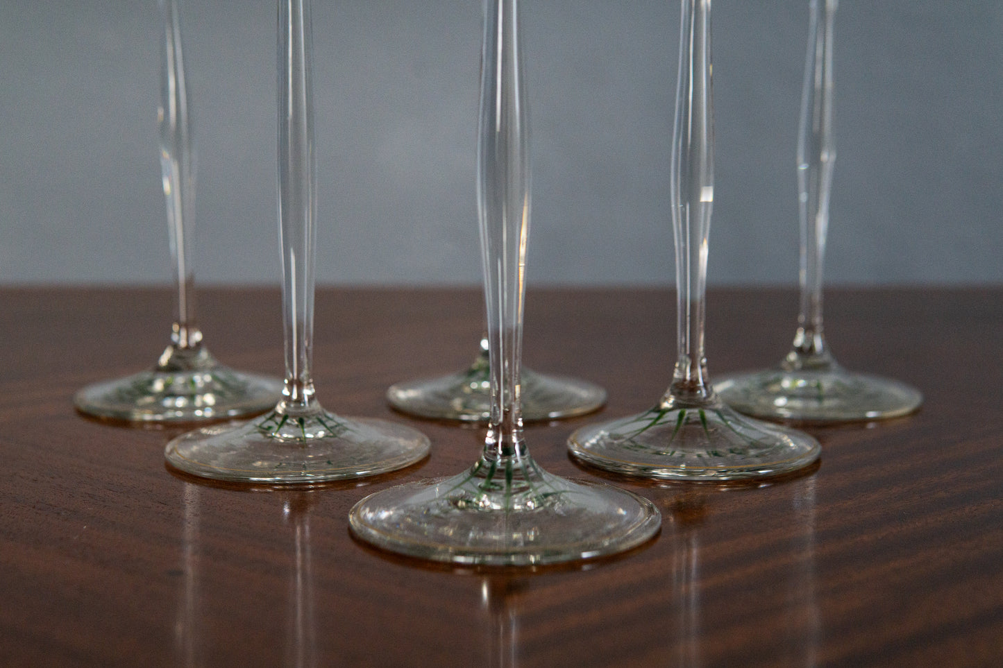 Sehr seltene 6er SetJugendstil Weingläser von Theresienthal - Design Hans Christiansen 1900-1905