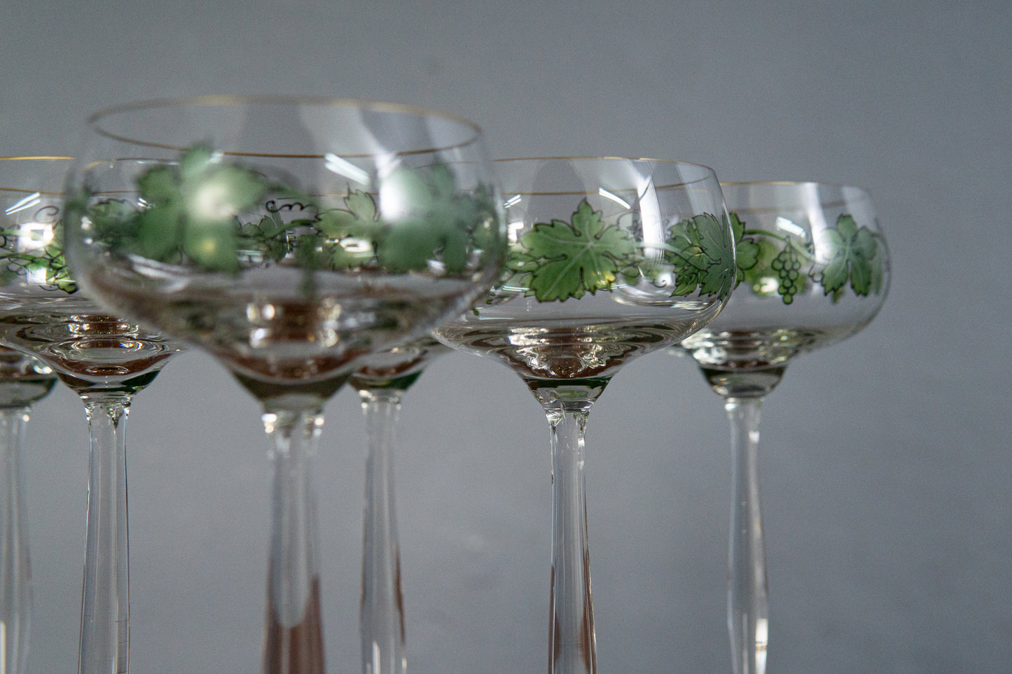 Sehr seltene 6er SetJugendstil Weingläser von Theresienthal - Design Hans Christiansen 1900-1905