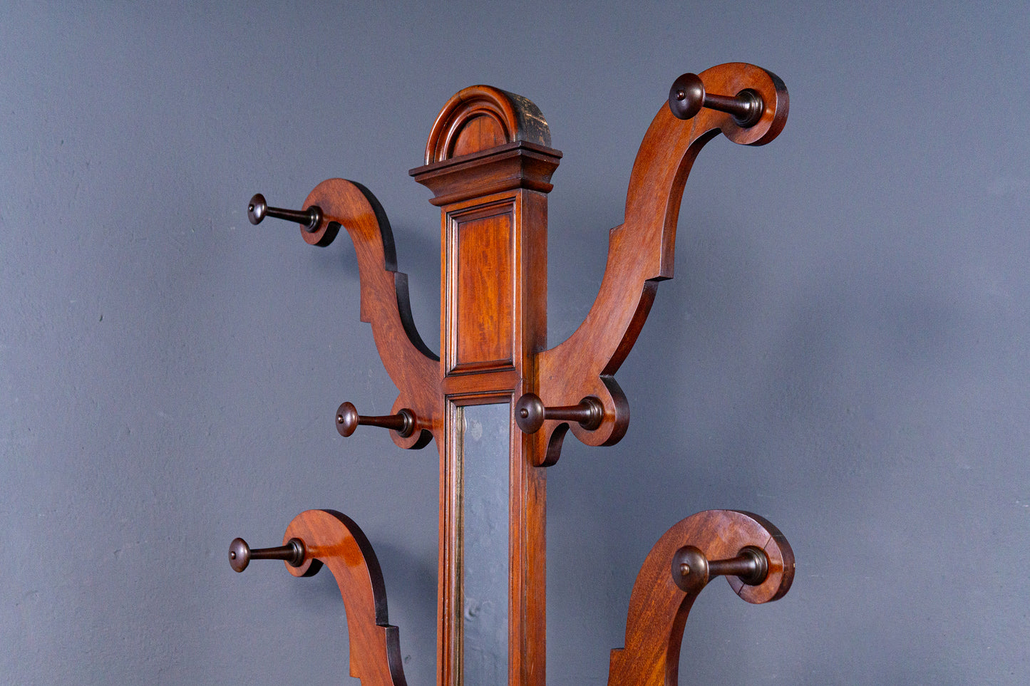 Victorian Garderobe Spiegel Flur Schrank Regal Alt Antik MÖBLINGER 2410_0903