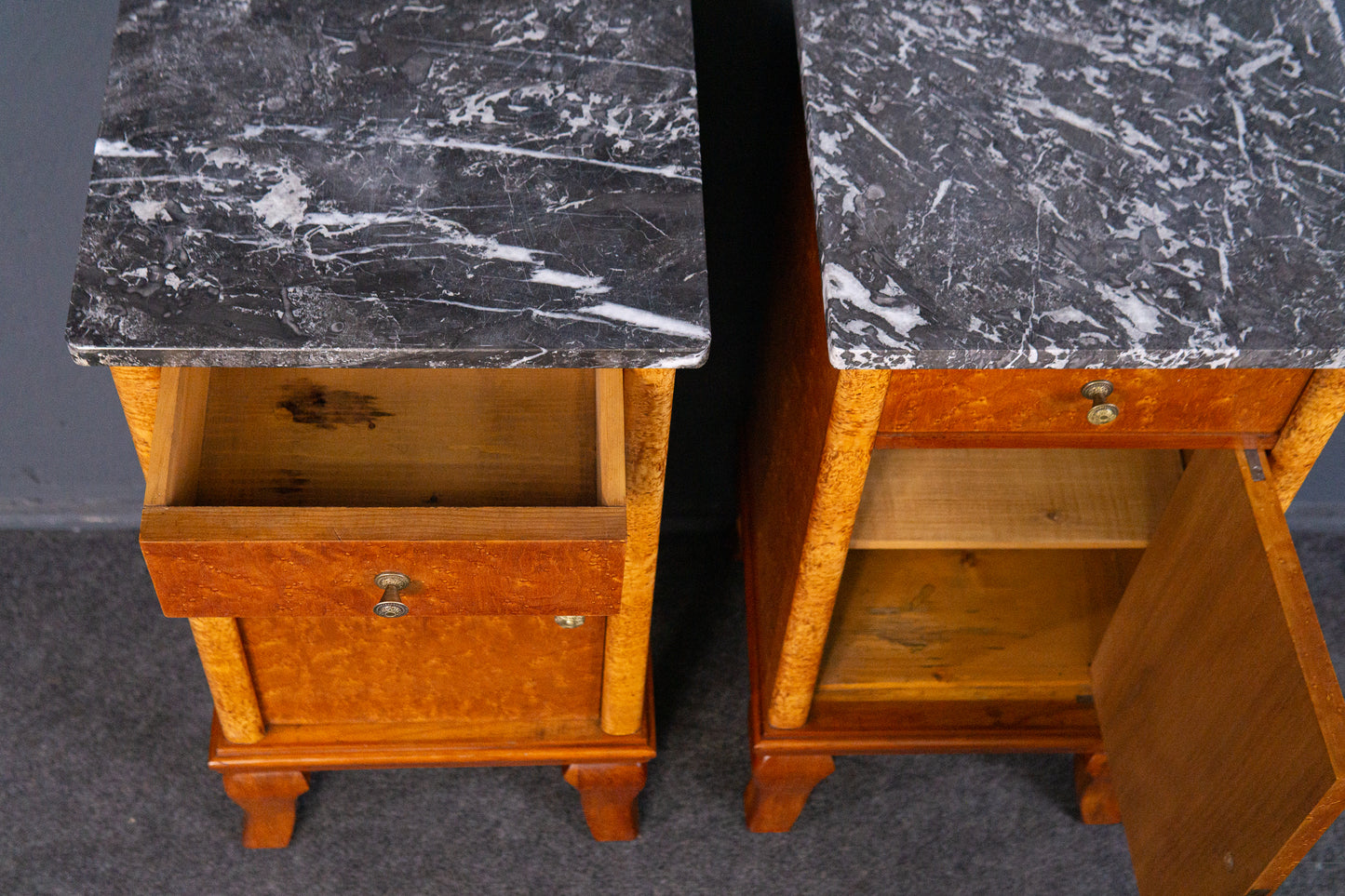 paar Nachtschränke Schrank Kommode Tisch Regal Alt Antik MÖBLINGER 2410_0904