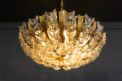 seltener Mid-Century Kronleuchter von Palwa, 1960er Jahre - exklusive Leuchte Glas Lampe Deckenleuchte Vintage Alt MÖBLINGER