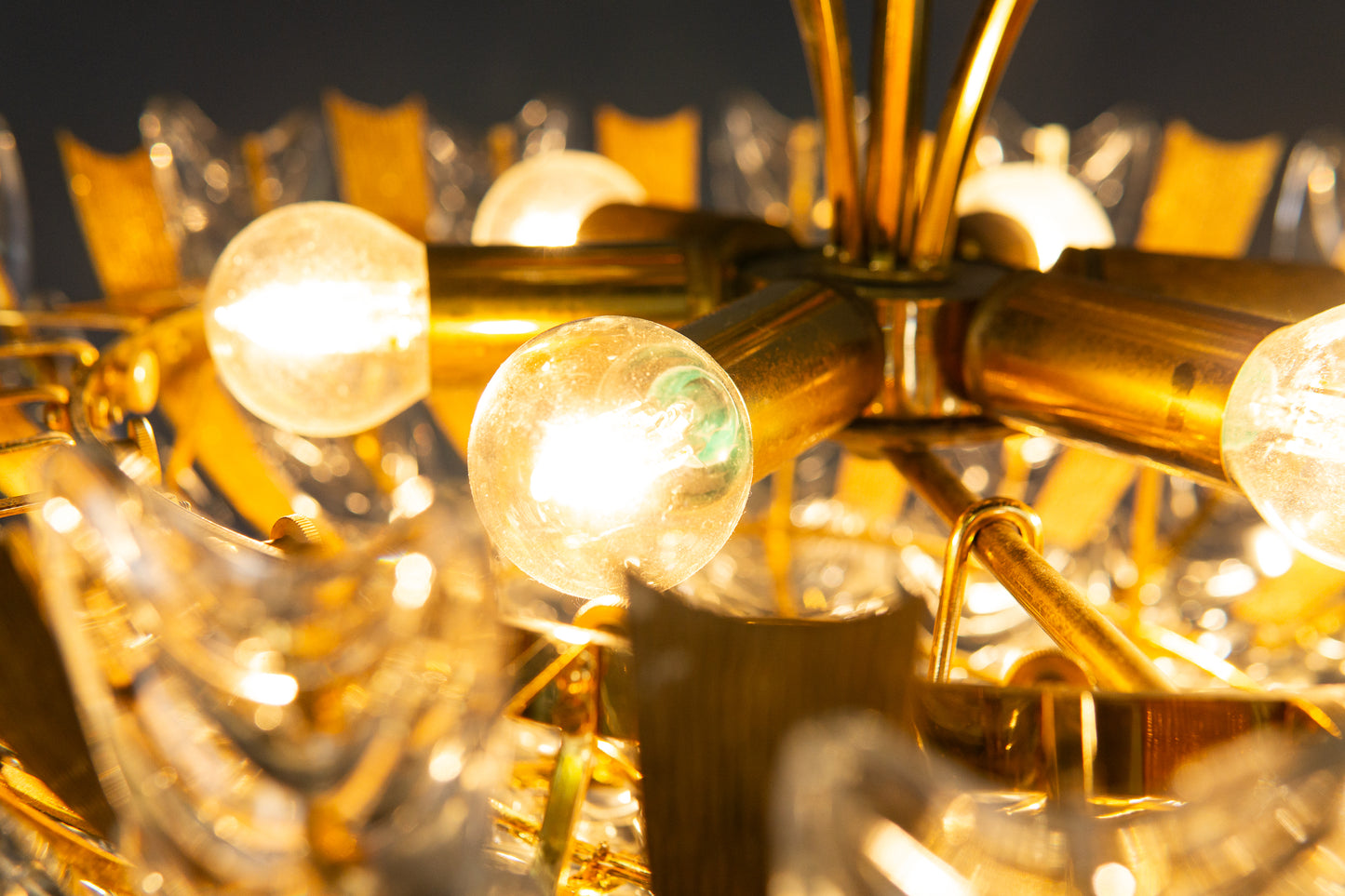 seltener Mid-Century Kronleuchter von Palwa, 1960er Jahre - exklusive Leuchte Glas Lampe Deckenleuchte Vintage Alt MÖBLINGER