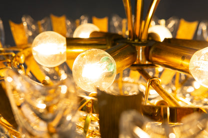 seltener Mid-Century Kronleuchter von Palwa, 1960er Jahre - exklusive Leuchte Glas Lampe Deckenleuchte Vintage Alt MÖBLINGER