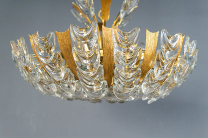 seltener Mid-Century Kronleuchter von Palwa, 1960er Jahre - exklusive Leuchte Glas Lampe Deckenleuchte Vintage Alt MÖBLINGER