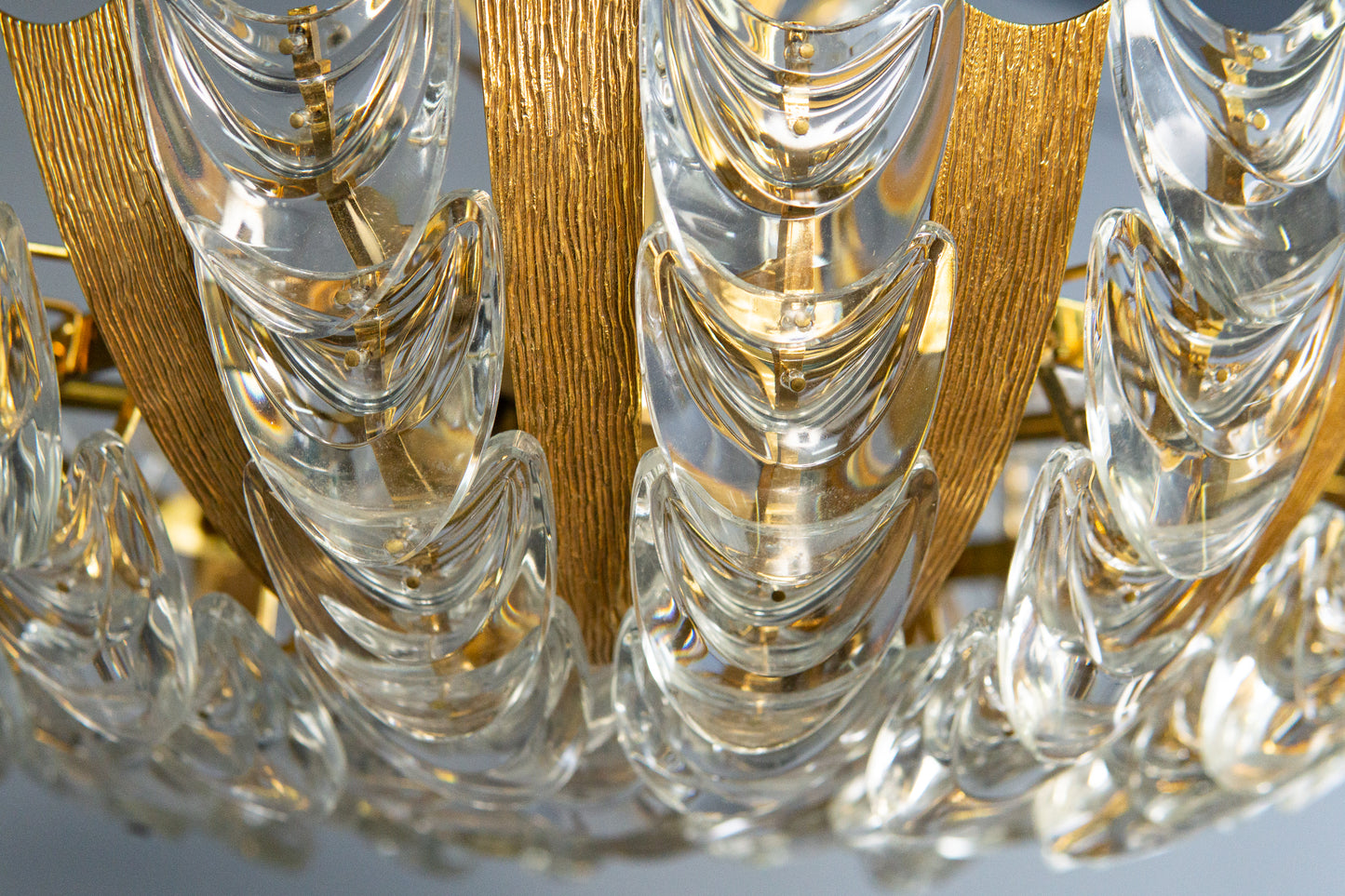 seltener Mid-Century Kronleuchter von Palwa, 1960er Jahre - exklusive Leuchte Glas Lampe Deckenleuchte Vintage Alt MÖBLINGER