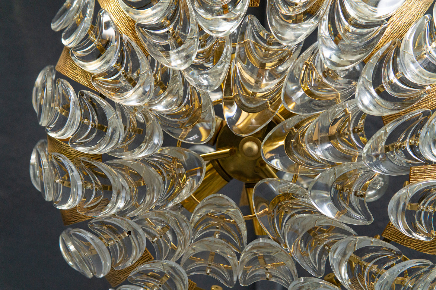 seltener Mid-Century Kronleuchter von Palwa, 1960er Jahre - exklusive Leuchte Glas Lampe Deckenleuchte Vintage Alt MÖBLINGER