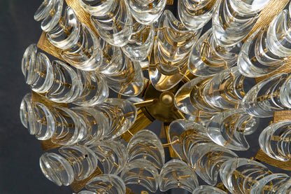 seltener Mid-Century Kronleuchter von Palwa, 1960er Jahre - exklusive Leuchte Glas Lampe Deckenleuchte Vintage Alt MÖBLINGER