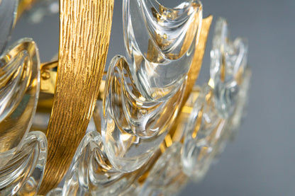 seltener Mid-Century Kronleuchter von Palwa, 1960er Jahre - exklusive Leuchte Glas Lampe Deckenleuchte Vintage Alt MÖBLINGER
