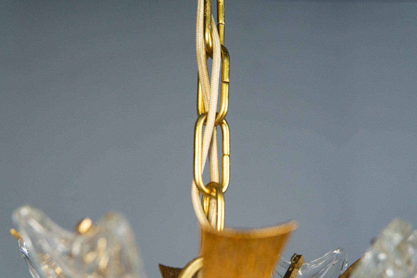 seltener Mid-Century Kronleuchter von Palwa, 1960er Jahre - exklusive Leuchte Glas Lampe Deckenleuchte Vintage Alt MÖBLINGER