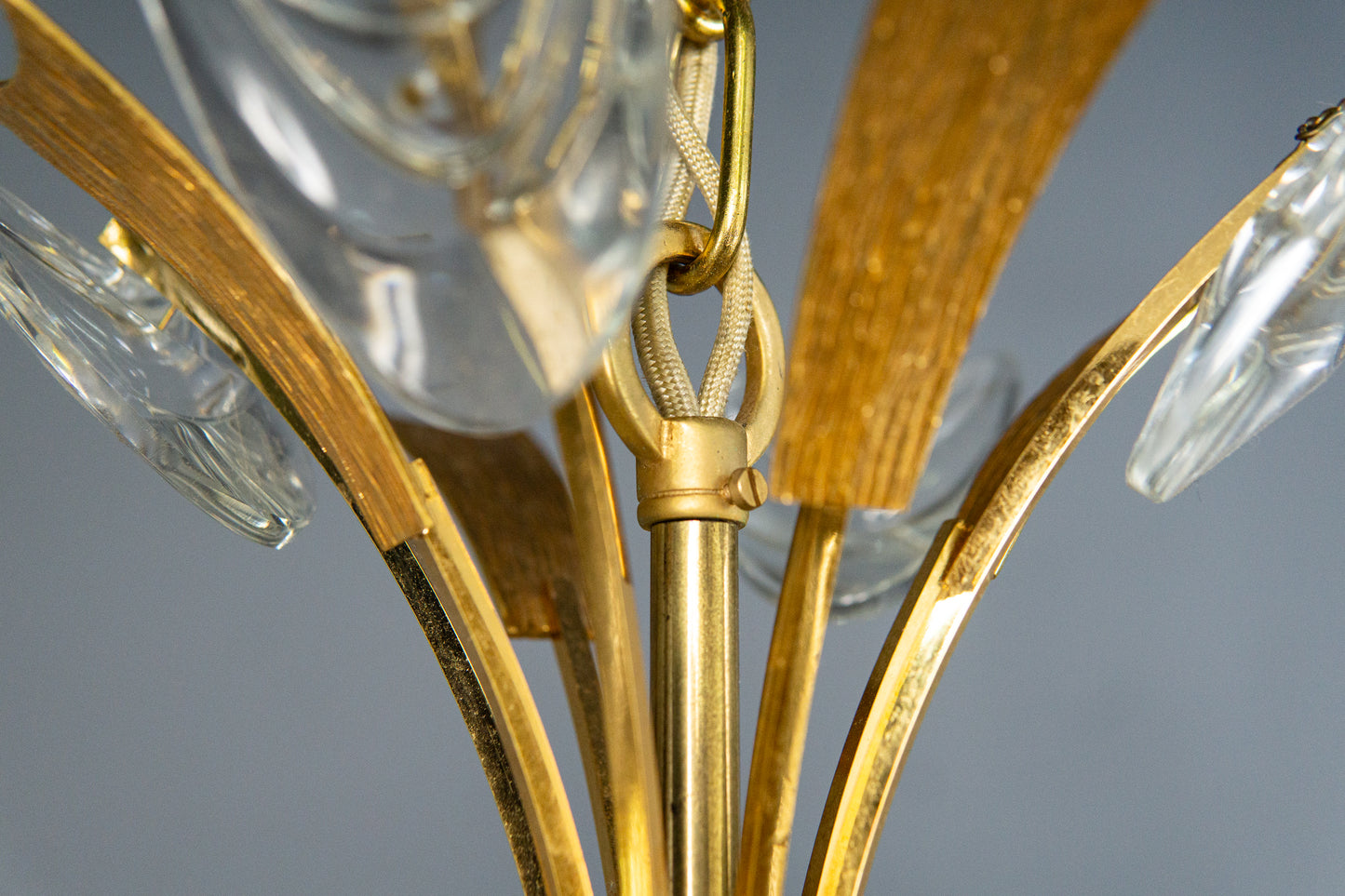 seltener Mid-Century Kronleuchter von Palwa, 1960er Jahre - exklusive Leuchte Glas Lampe Deckenleuchte Vintage Alt MÖBLINGER