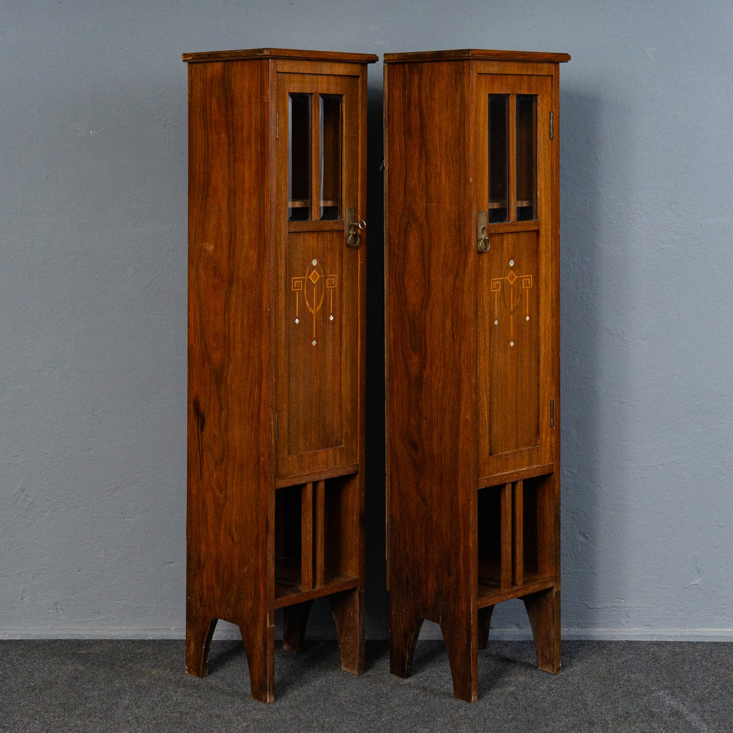 Elegante Jugendstil Pfeilerschränke, Anfang des 20.Jahrhunderts - Kommode Schränke Anrichte Buffet Sofa Alt Antik MÖBLINGER