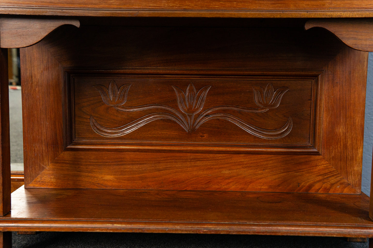 Eleganter Großer Jugendstil Spiegel mit Konsole, Anfang des 20.Jahrhunderts - Wandspiegel Flur Garderobe Mirror Alt Antik MÖBLINGER