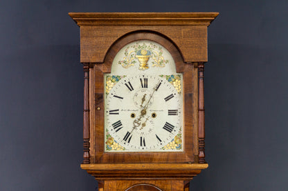 Standuhr im Englischen Stil in Eiche - erste Hälfte des 19.Jahrhunderts