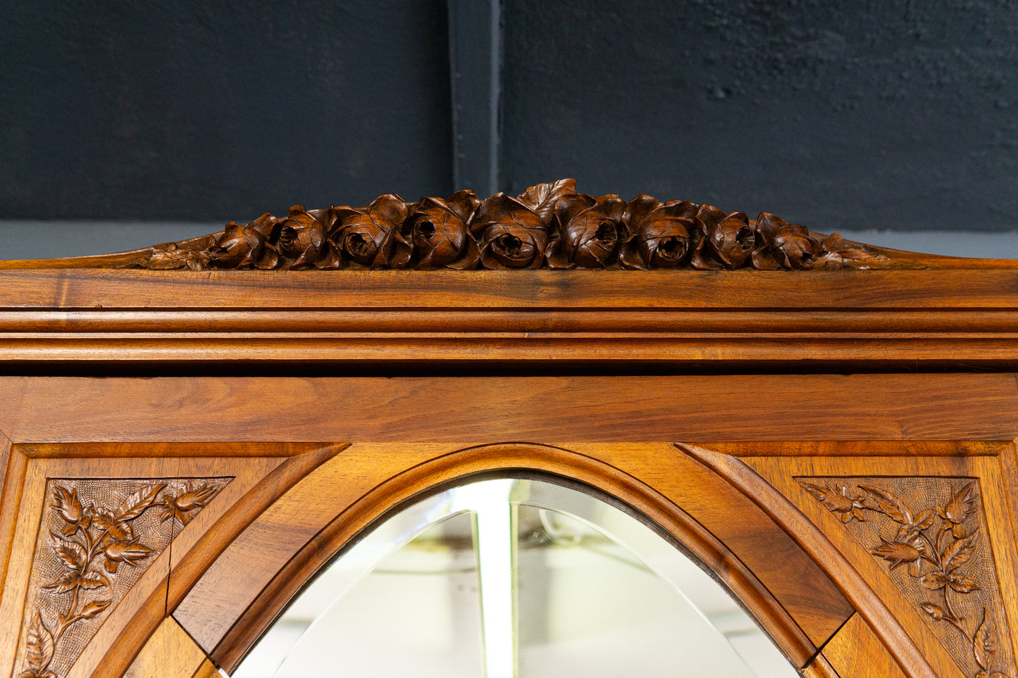 wunderschöner französischer Jugendstil Kleiderschrank, Anfang des 20.Jahrhunderts - Garderobe Schrank Wäscheschank Kommode Regal Alt Antik MÖBLINGER