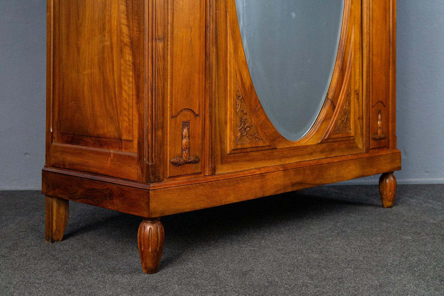 wunderschöner französischer Jugendstil Kleiderschrank, Anfang des 20.Jahrhunderts - Garderobe Schrank Wäscheschank Kommode Regal Alt Antik MÖBLINGER