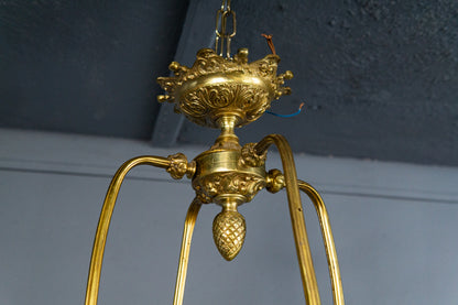 restaurierungsbedürftige Deckenleuchte im Empire Stil, 1.Hälfte des 20.Jahrhunderts - Leuchter Lampe Deckenlampe Vintage Alt Antik MÖBLINGER