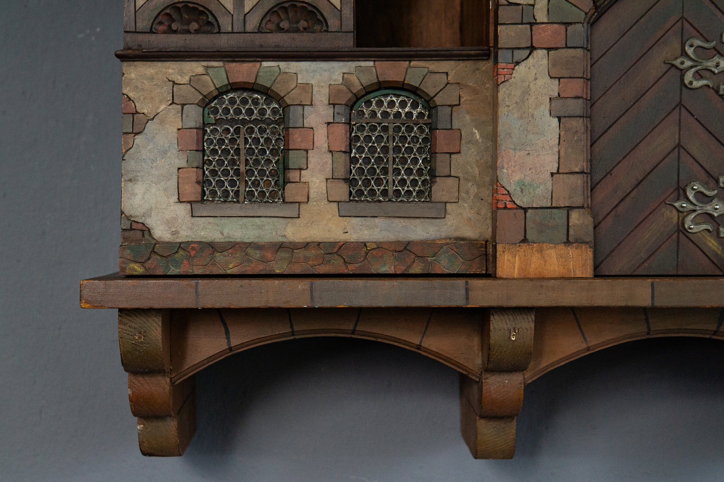 Detailreicher Dekorativer Wandschrank, um 1900 - Regal Kommode Haus Barock Alt Antik MÖBLINGER