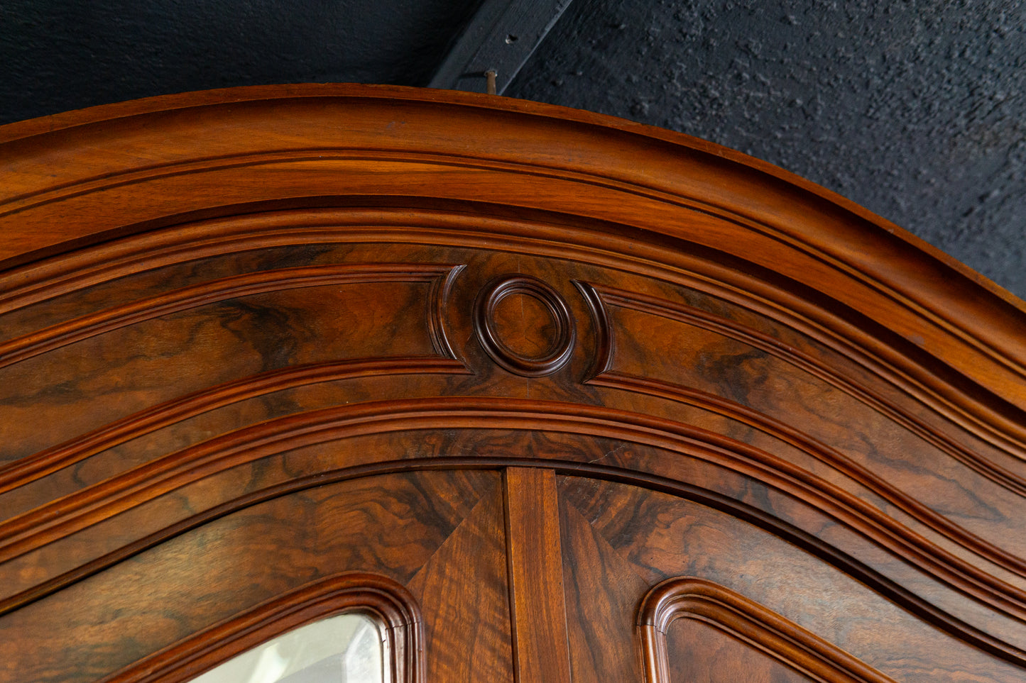 eleganter asymmetrischer Kleiderschrank, Jugendstil um 1900 - Garderobe Regal Kommode Alt Antik MÖBLINGER