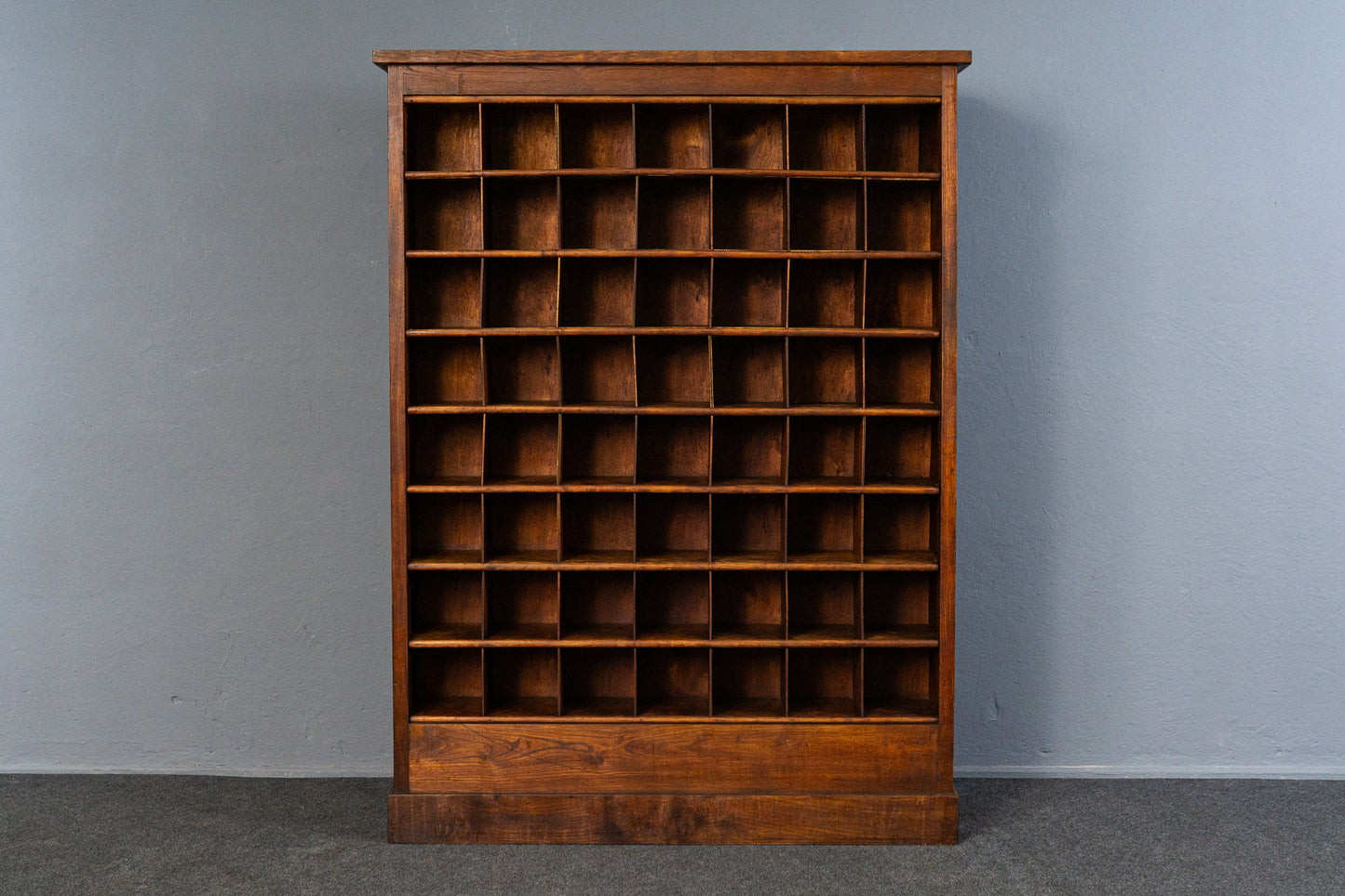 seltene französische Bibliothek aus Massivholz um 1900 - Karteikarten Regal Schrank Raumteiler Büro Kommode Vintage Alt Antik MÖBLINGER