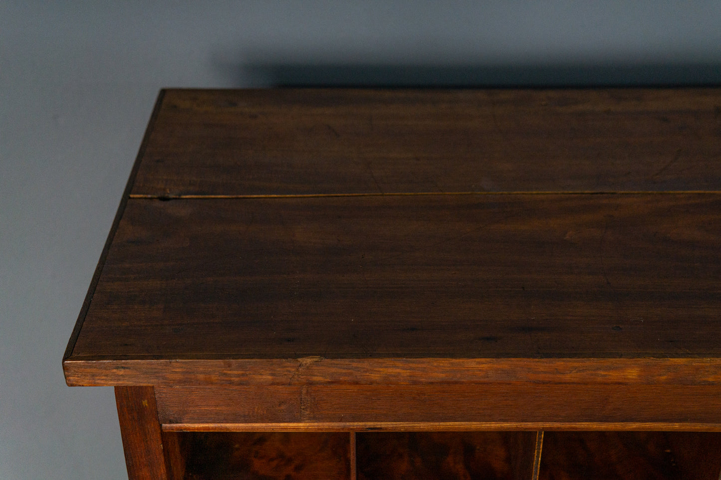 seltene französische Bibliothek aus Massivholz um 1900 - Karteikarten Regal Schrank Raumteiler Büro Kommode Vintage Alt Antik MÖBLINGER