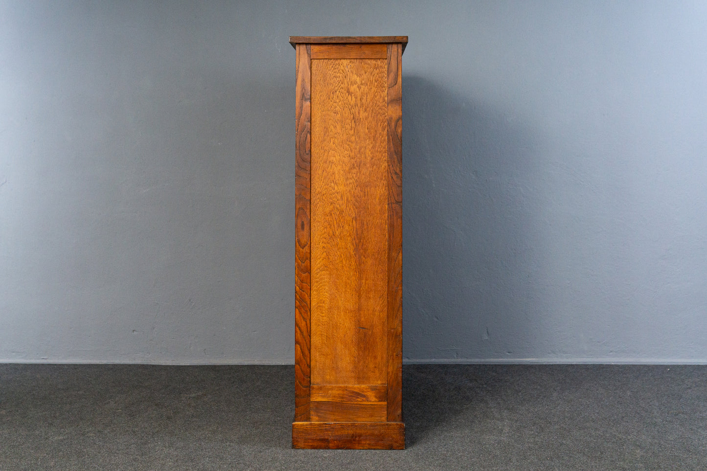 seltene französische Bibliothek aus Massivholz um 1900 - Karteikarten Regal Schrank Raumteiler Büro Kommode Vintage Alt Antik MÖBLINGER