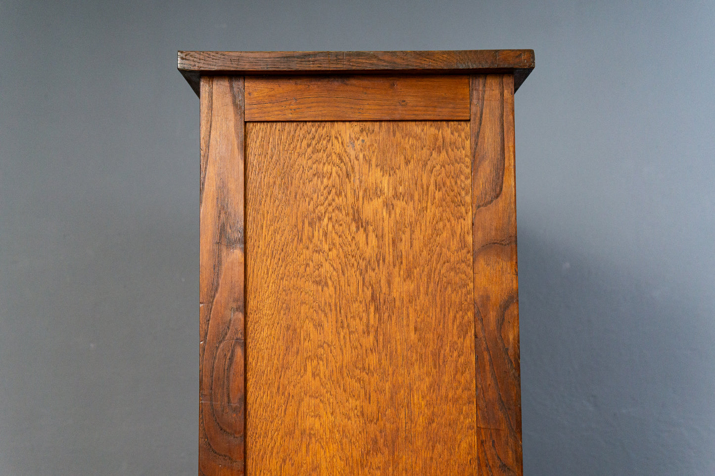 seltene französische Bibliothek aus Massivholz um 1900 - Karteikarten Regal Schrank Raumteiler Büro Kommode Vintage Alt Antik MÖBLINGER