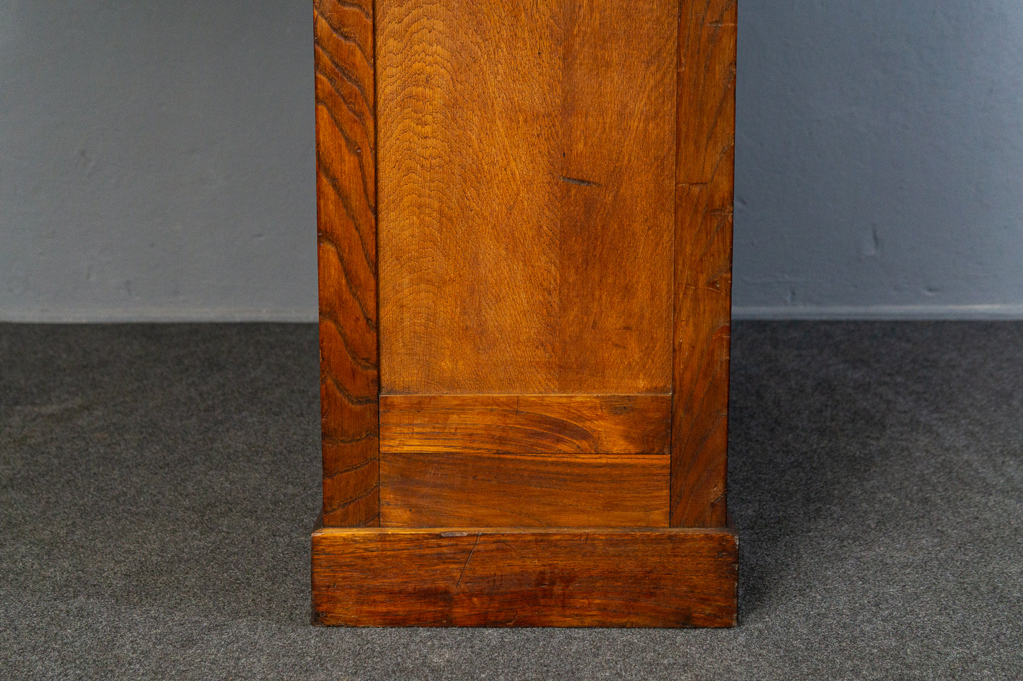 seltene französische Bibliothek aus Massivholz um 1900 - Karteikarten Regal Schrank Raumteiler Büro Kommode Vintage Alt Antik MÖBLINGER