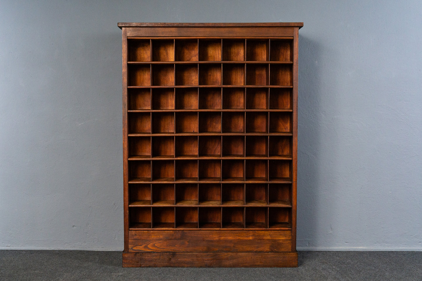 seltene französische Bibliothek aus Massivholz um 1900 - Karteikarten Regal Schrank Raumteiler Büro Kommode Vintage Alt Antik MÖBLINGER