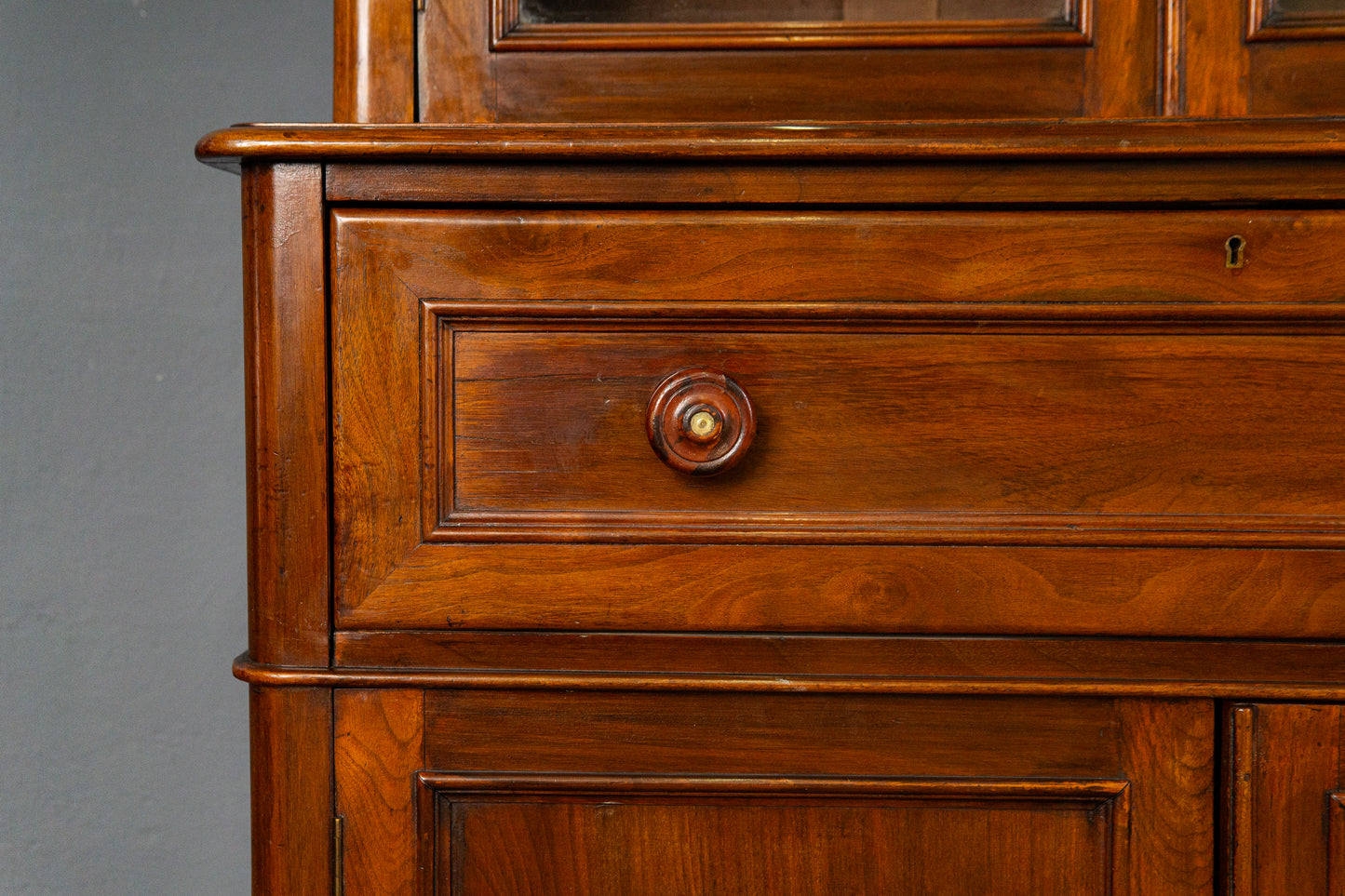 eleganter englischer Bücherschrank, um 1900 - Büro-Bookcase Regal Sekretär Schreibtisch Schrank Alt Antik MÖBLINGER