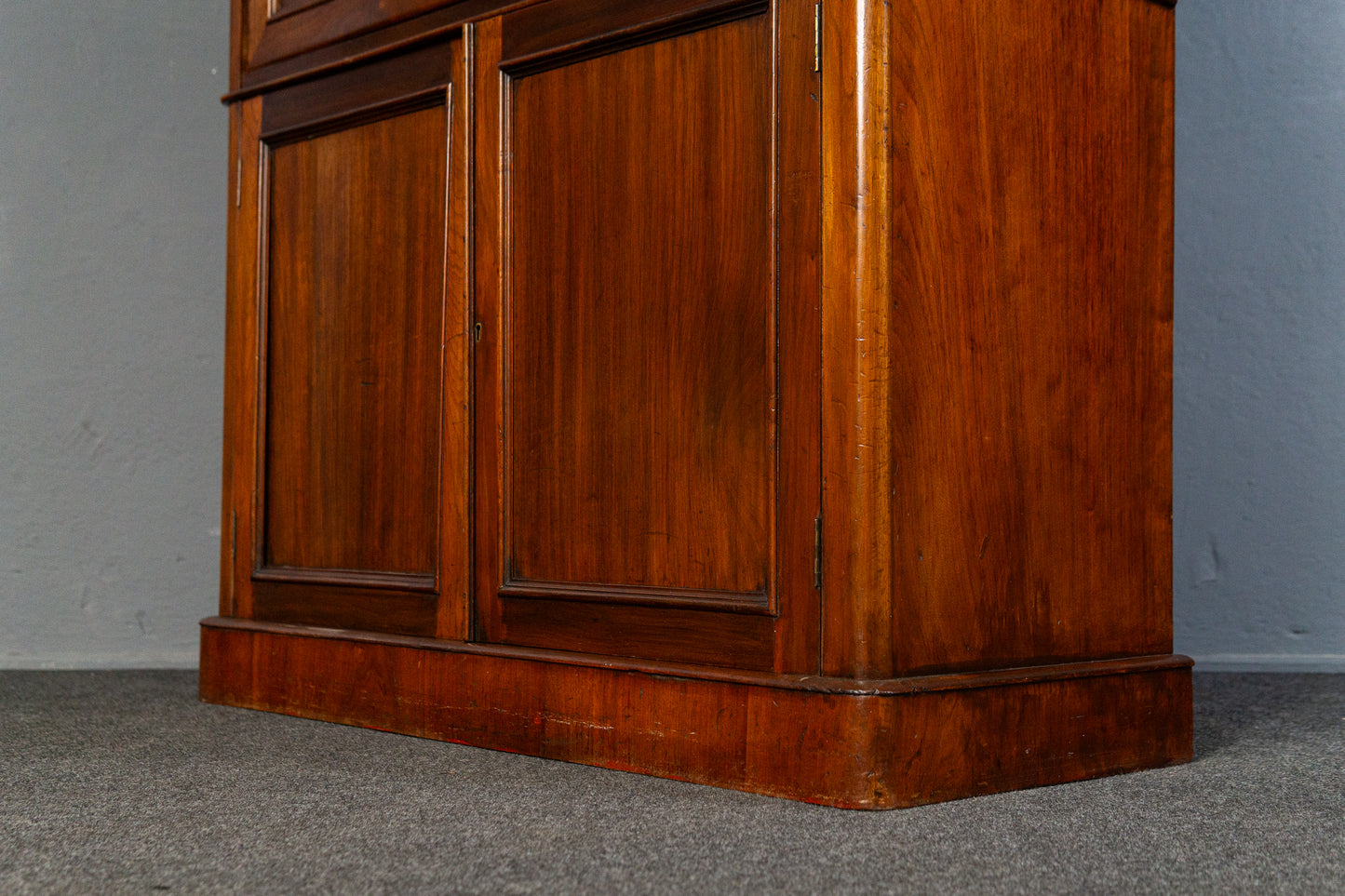 eleganter englischer Bücherschrank, um 1900 - Büro-Bookcase Regal Sekretär Schreibtisch Schrank Alt Antik MÖBLINGER