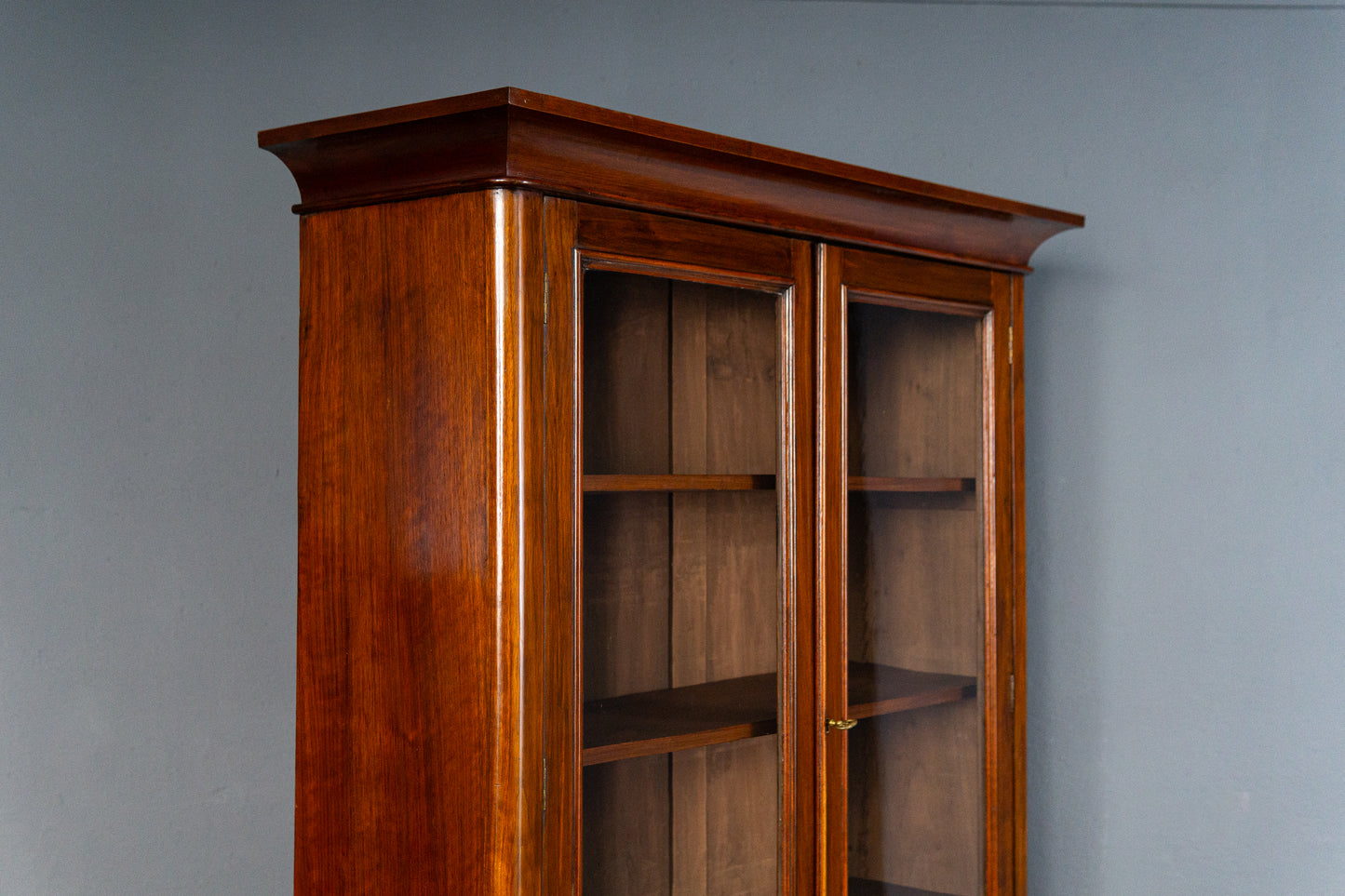 eleganter englischer Bücherschrank, um 1900 - Büro-Bookcase Regal Sekretär Schreibtisch Schrank Alt Antik MÖBLINGER