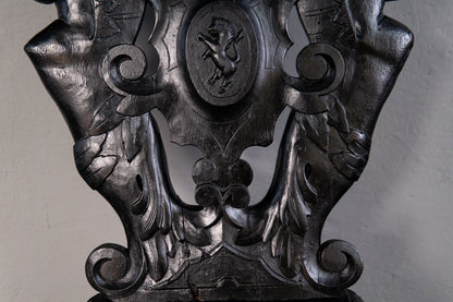 Außergewöhnliches 3er Set Sgabello Brettstühle, 2.Hälfte des 19.Jahrhunderts - Historismus Italienische Stühle Sessel Tisch Alt Antik MÖBLINGER