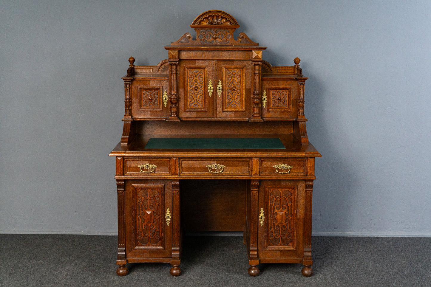 rest. Schreibtisch Sekretär Tisch Desk Büro Eiche Antik MÖBLINGER 2411_1304