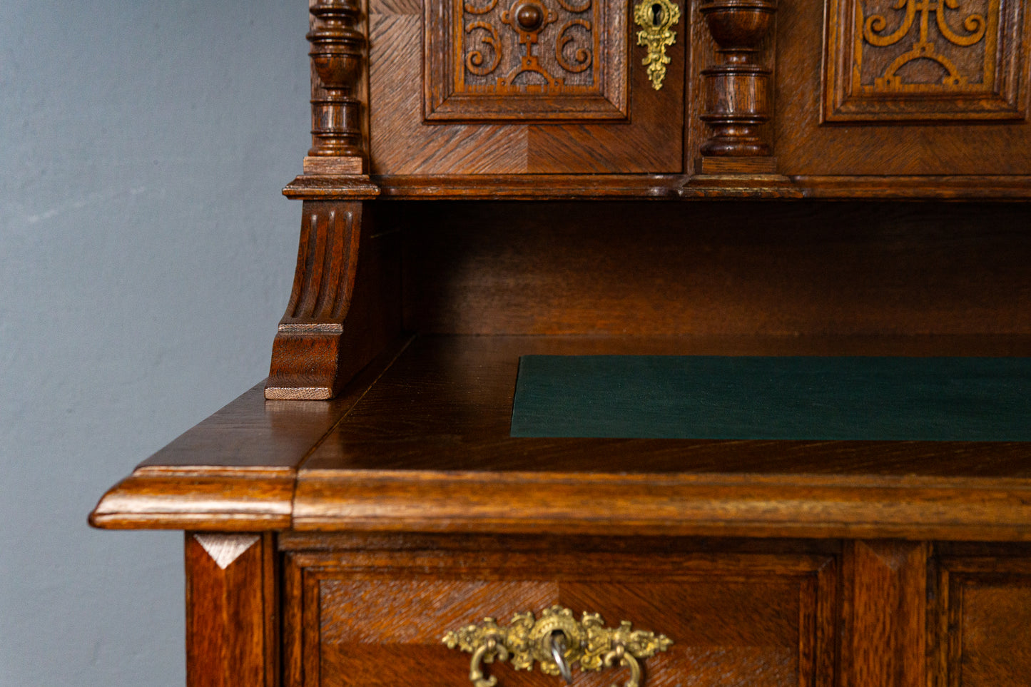 rest. Schreibtisch Sekretär Tisch Desk Büro Eiche Antik MÖBLINGER 2411_1304